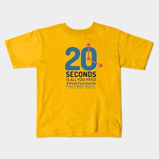 20 Seconds #WashYourHands Kids T-Shirt